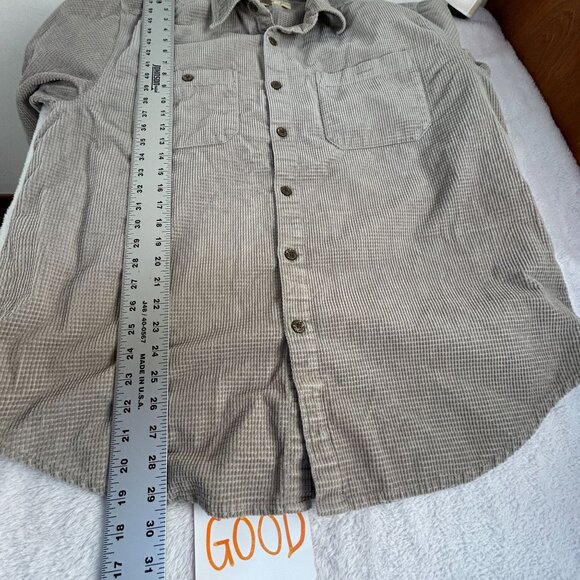 The Territory Ahead Men Corduroy Long Sleeve Button-Up Shirt Large Beige Pockets - Picture 7 of 7